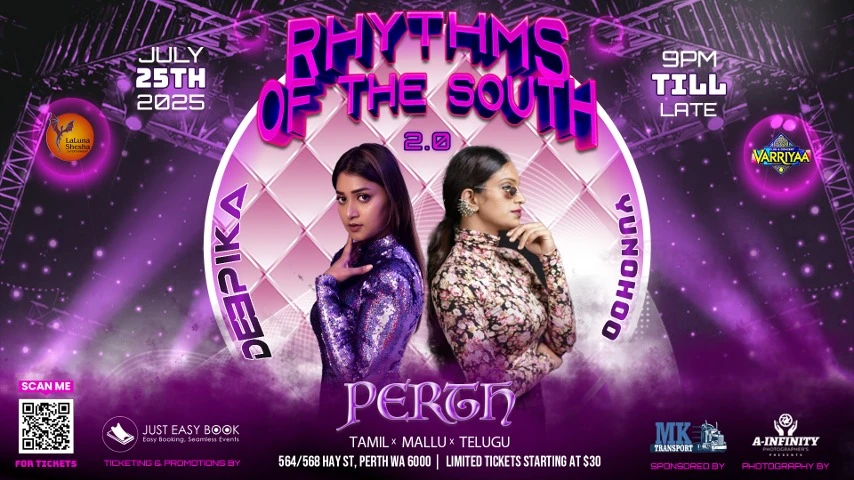 Rhythms Of The South 2.0 Perth | Ft Yunohoo & DJ Deepika
