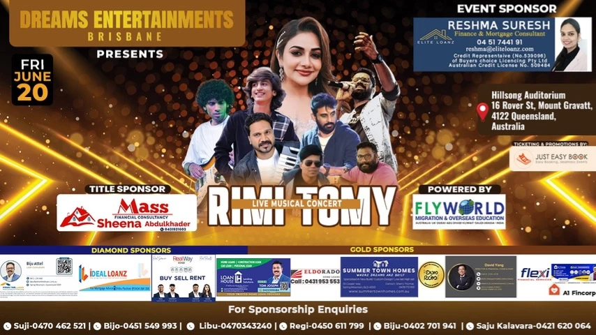 RIMI TOMY LIVE MUSICAL CONCERT 2025 - BRISBANE