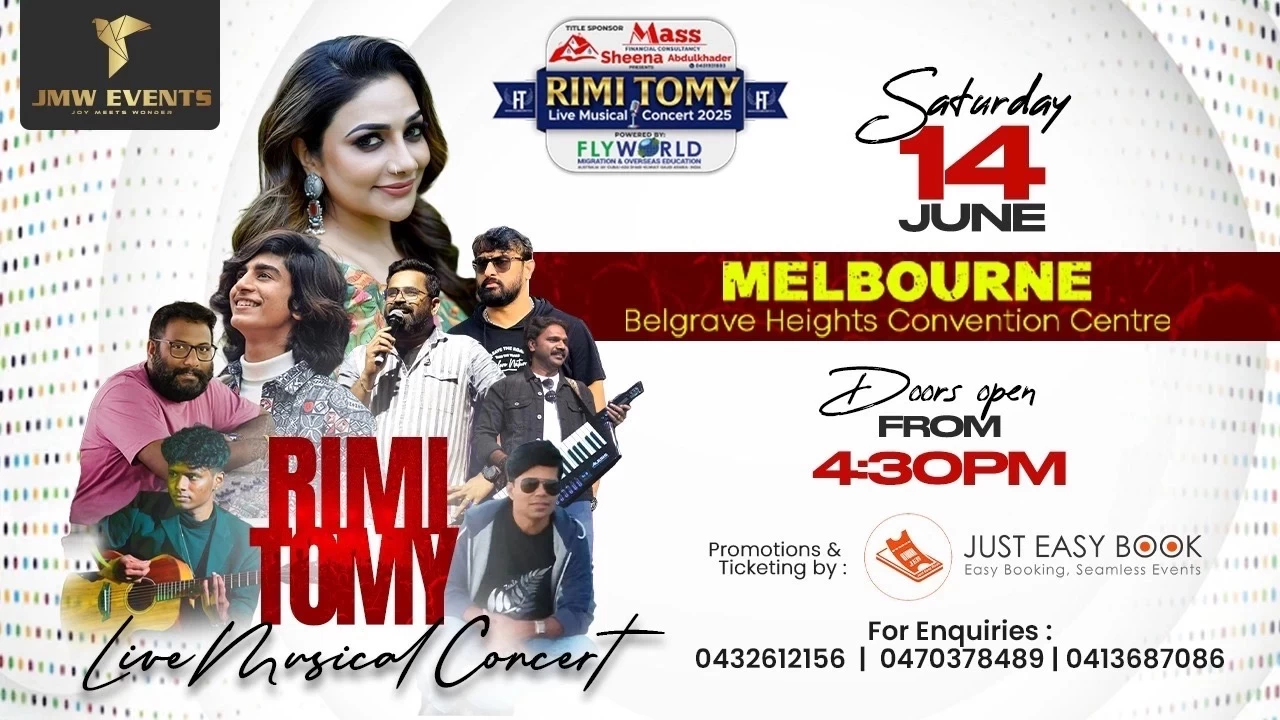 RIMI TOMY LIVE MUSICAL CONCERT 2025 - MELBOURNE